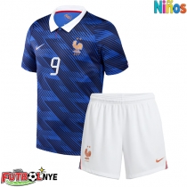Camiseta Francia Marcus Thuram #9 Primera Equipación para niños Mundial 2026 manga corta (+ pantalones cortos)